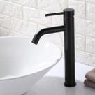 Torneira Lopazzi 30cm Clean Alta Cubas Banheiro Cozinha Inox Preto 304
