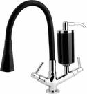 Torneira luxo preta com filtro cozinha bancada 1/4 de volta