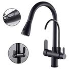 Torneira Luxo Preta Monocomando 360 Regulavel Quente Frio Cozinha Gourmet Extensivel Mesa Cuba Bancada
