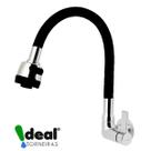 Torneira Metal Parede Luxo TopFlex Gourmet Preta C-70 5400