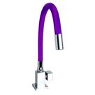 Torneira Metal Quadra Luxo Color Bancada Cano de Silicone Flexível