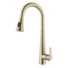 Torneira Misturador De Cozinha Dourado Fosco Monocomando Extensível Gourmet De Bancada Torneira Misturador De Cozinha Dourado Fosco Monocomando Extensível Gourmet De Bancada