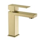 Torneira Misturador Dourado Fosco Monocomando Quadrado Para Banheiro Torneira Misturador Dourado Fosco Monocomando Quadrado Para Banheiro