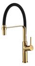 Torneira misturador monocomando luxo alta flexível gourmet acabamento dourado Torneira misturador monocomando luxo alta flexível gourmet acabamento dourado