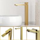 Torneira Monocomando Banheiro Lavabo Luxo Premium Viena Alta Ouro Escovado GoldenX