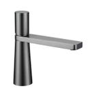 Torneira Monocomando de mesa cuba pia para Banheiro Lavatório Lavabo Bica Baixa Redonda Cone Cinza Grafite Metal Premium