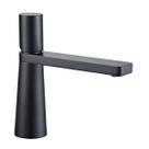 Torneira Monocomando de mesa cuba pia para Banheiro Lavatório Lavabo Bica Baixa Redonda Cone Preto Fosco Metal Premium