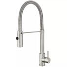 Torneira Monocomando Gourmet de Cozinha Inox Capri Escovada