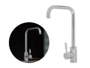 Torneira Monocomando Kitchen Em Aço Inox Polido Bica Giratória e Arejador