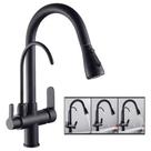 Torneira Monocomando Preta 360 Luxo Extensível Gourmet Quente Frio Regulavel Cozinha Bancada Cuba Mesa