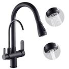 Torneira Monocomando Preta Gourmet 360 Luxo Quente Frio Regulavel Bancada Mesa Cuba Cozinha Extensivel
