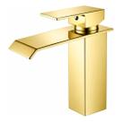 Torneira Monocomando Slim Quadrada Baixa Dourado Brilhante Torneira Monocomando Slim Quadrada Baixa Dourado Brilhante