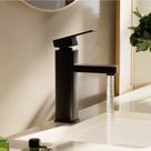 Torneira para Banheiro, Bancada, Mesa, lavabo, Preto Fosco Gourmet Água Fria 138