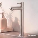 Torneira Para Banheiro De Mesa Bica Alta 1/4 De Volta Aço Inox 304 Elegance Beltempo