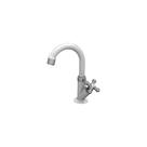 Torneira para Banheiro de Mesa Bica Móvel Porto Belo Luxo 1/4 de Volta Branca Cromado com Bitola de 1/2" Durín