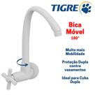 Torneira Para Banheiro Lavatório Bica Móvel Alta De Parede Cross Tigre