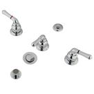 Torneira para Bidê Kingston Brass KB321 com Três Manípulos Cromada