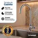 Torneira Para Cozinha De Mesa 1/4 De Volta Bica Móvel Aço Inox/Abs Cromada Classic Beltempo Torneira Para Cozinha De Mesa 1/4 De Volta Bica Móvel Aço Inox/Abs Cromada Classic Beltempo