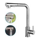 Torneira Para Cozinha De Mesa Gourmet Monocomando Quente Frio Bica Móvel 1/4 De Volta Aço Inox Cromada Beltempo