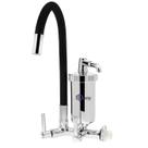 Torneira para Cozinha de Metal com Filtro Bica Móvel Flexível Emborrachada Preta 1/4 de Volta Parede Torneira para Cozinha de Metal com Filtro Bica Móvel Flexível Emborrachada Preta 1/4 de Volta Parede