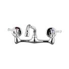 Torneira Para Cozinha Gourmet Misturador de Parede Duplo Comando Aço Inox 304 Paru Pingoo.casa - Prata
