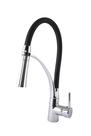 Torneira para Cozinha Gourmet Misturador Monocomando Bancada Mesa V125 Preto/Cromado Vimer