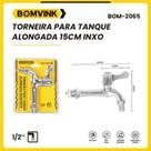 torneira para tanque alongada 15 cm inox