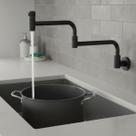 Torneira Parede Articulável Preta 45cm Preto Banheiro Cozinha Pia Fogão Industrial Gourmet Dobrável Torneira Parede Articulável Preta 45cm Preto Banheiro Cozinha Pia Fogão Industrial Gourmet Dobrável