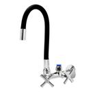 Torneira Parede Flexível Color Preta Com Adaptador Para Purificador 3 8 Soft Engate Rápido Metal