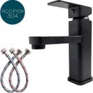 Torneira Pia Banheiro Preta Inox Bica Baixa Misturador Monocomando Quente e Frio Cuba Lavabo Lavatorio Bancada Luxo Aço Inox 304 Preto Fosco Torneira Pia Banheiro Preta Inox Bica Baixa Misturador Monocomando Quente e Frio Cuba Lavabo Lavatorio Bancada Luxo Aço Inox 304 Preto Fosco