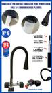 Torneira Pia Metal Com Saída Para Purificador Bica 3/4 Emborrachada Flexível