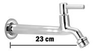 Torneira Pia Parede Reta Com Arejador C34 1/4 23 Cm