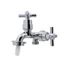 Torneira Pia Tanque Maquina Duas Saídas C/ Bico Cromado Abs