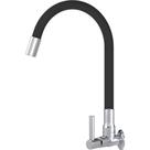 Torneira Plástica De Parede Delta 1/2 Acabamento C70 32,5 Cm Reguladora De Fluxo Preta