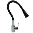 Torneira preta flexivel mesa 2 jatos agua quente/fria inox misturador reforçado