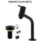 Torneira Preta para Cuba Baixa Black Matte com Valvula Clic , Torneira para banheiro, lavatorio, cuba de sobrepor baixa