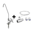 Torneira Purificador Faucet Bancada Mesa 1/4 De Volta + Kit Para Instalação Filtro Embaixo Da Pia