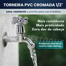 Torneira PVC Cromada 1/2''