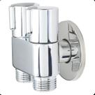 Torneira Registro Duas Saídas Máquina De Lavar Tanque Lavanderia Jardim Área Externa Metal Cromado Brilhante