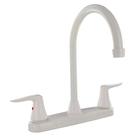 Torneira Valterra PF221204 20 cm de Borda Branca Alta Arco com 2 Manípulos