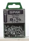 Tornillo SPAX 8x1.6 cm Cabeza Plana Zincado Multi-material