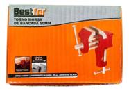 Torno Morsa De Bancada Base Fixa 50mm Bestfer Vermelho Torno Morsa De Bancada Base Fixa 50mm Bestfer Vermelho