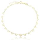 Tornozeleira Banhada a Ouro 18k Coração Dourado Feminina Tornozeleira Banhada a Ouro 18k Coração Dourado Feminina