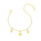 Tornozeleira Búzios - Banhada em Ouro 18k