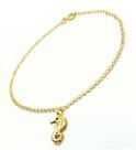 Tornozeleira Cavalo Marinho Banho Ouro 18k 3122
