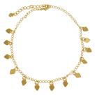 Tornozeleira com Folhinhas Folheada em Ouro 18K SoftJoias