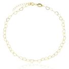 Tornozeleira Feminina Coração Dourada Banhada a Ouro 18k Tornozeleira Feminina Coração Dourada Banhada a Ouro 18k