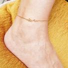 Tornozeleira Life Love Peace Zirconia Reversível Pulseira Banho De Ouro 18k 2951