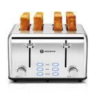 Torradeira Aigostar 4 fatias de 1,6 L com ranhura de aço inoxidável 1550W