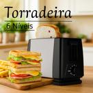 Torradeira Elétrica 750w Café Da Manhã 6 Marchas 110v Lanches Rapidez Preparos Aço Inox Cozinha